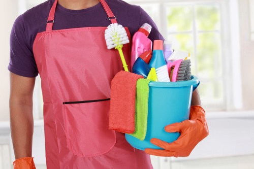 Illustration of website cookie settings for a cleaning service