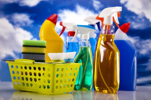 Professional office cleaners working in a Pimlico business workspace