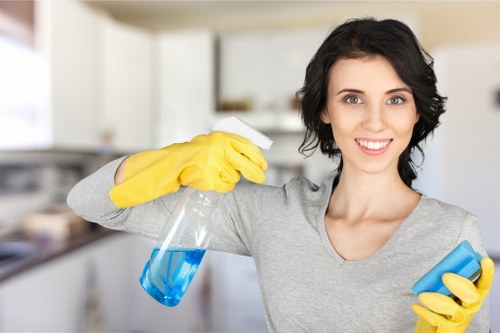 Pimlico Cleaners team preparing for a safe cleaning task